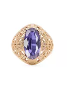 14-кв Желтое золото Александрит Кольцо Винтаж стиль vrc074y